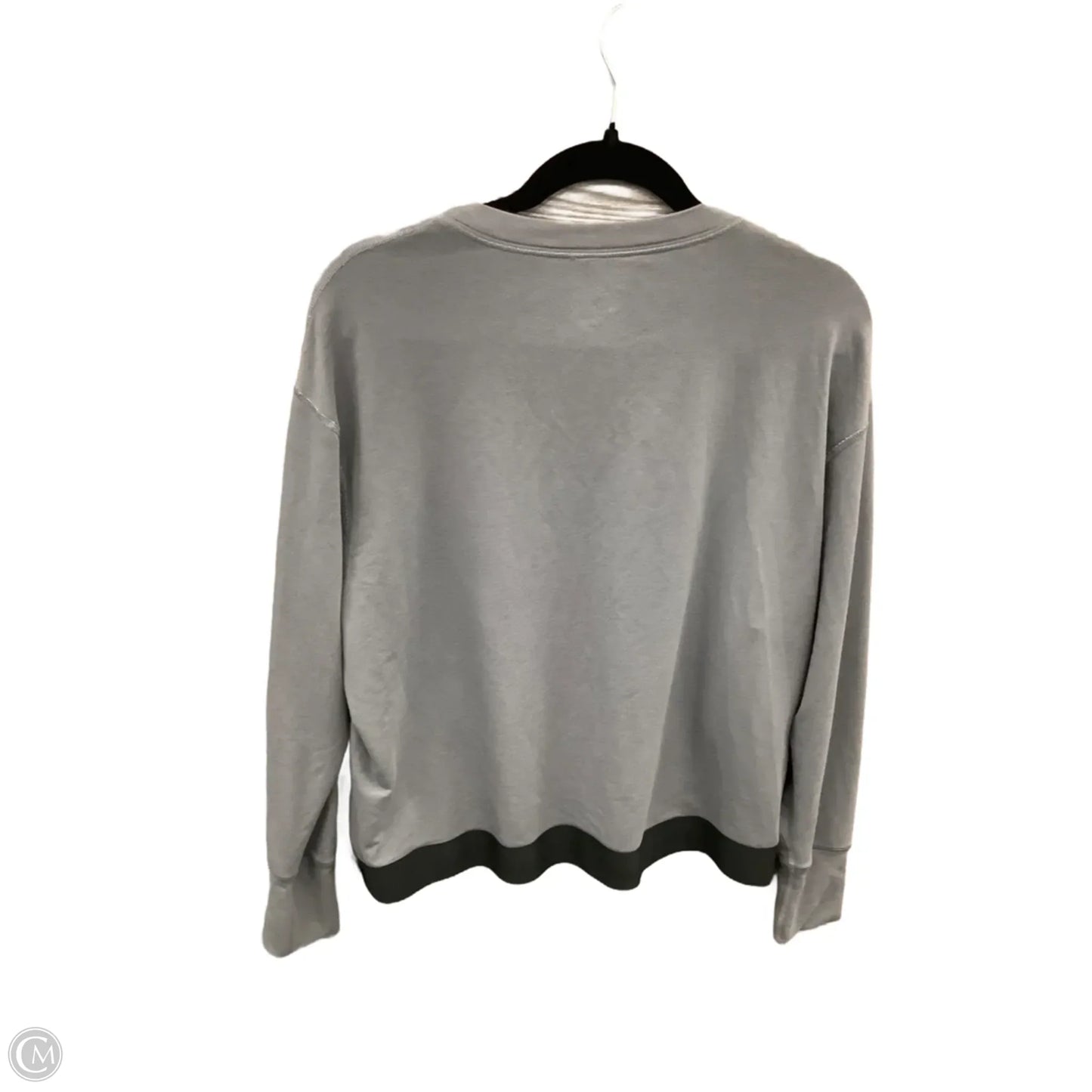 Athletic Top Long Sleeve Crewneck By Nike In Grey, Size: L