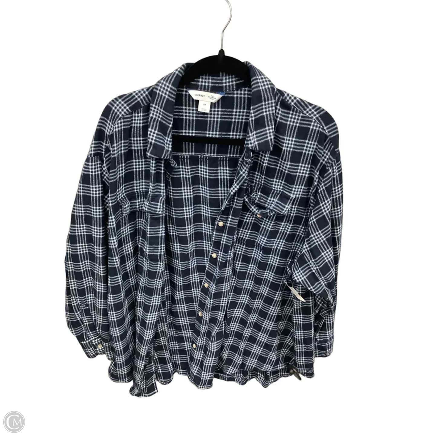 Top Long Sleeve By Old Navy In Navy, Size: 2x