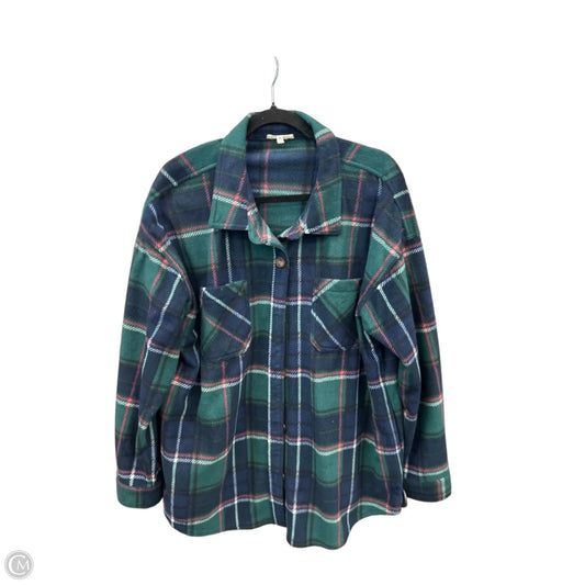 Jacket Shirt By Maurices In Green, Size: Xxl