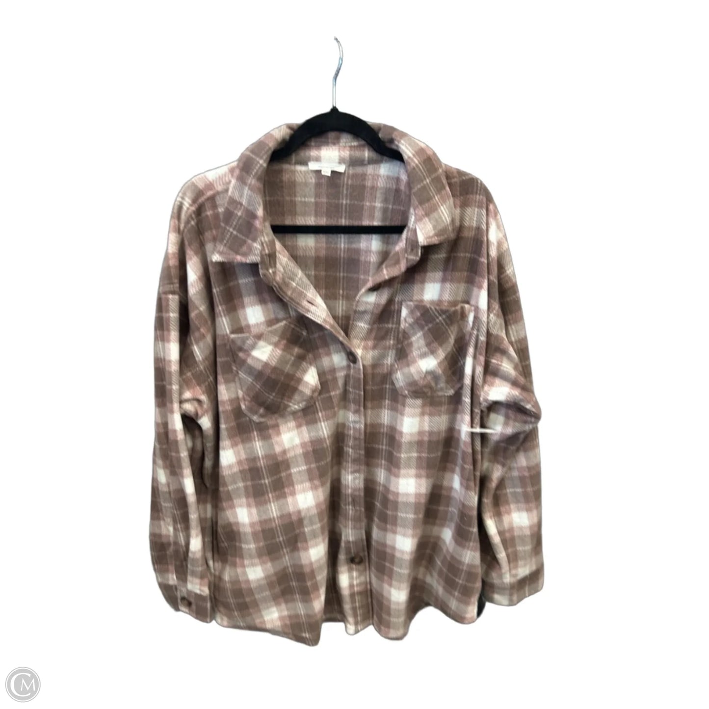 Jacket Shirt By Maurices In Mauve, Size: Xxl