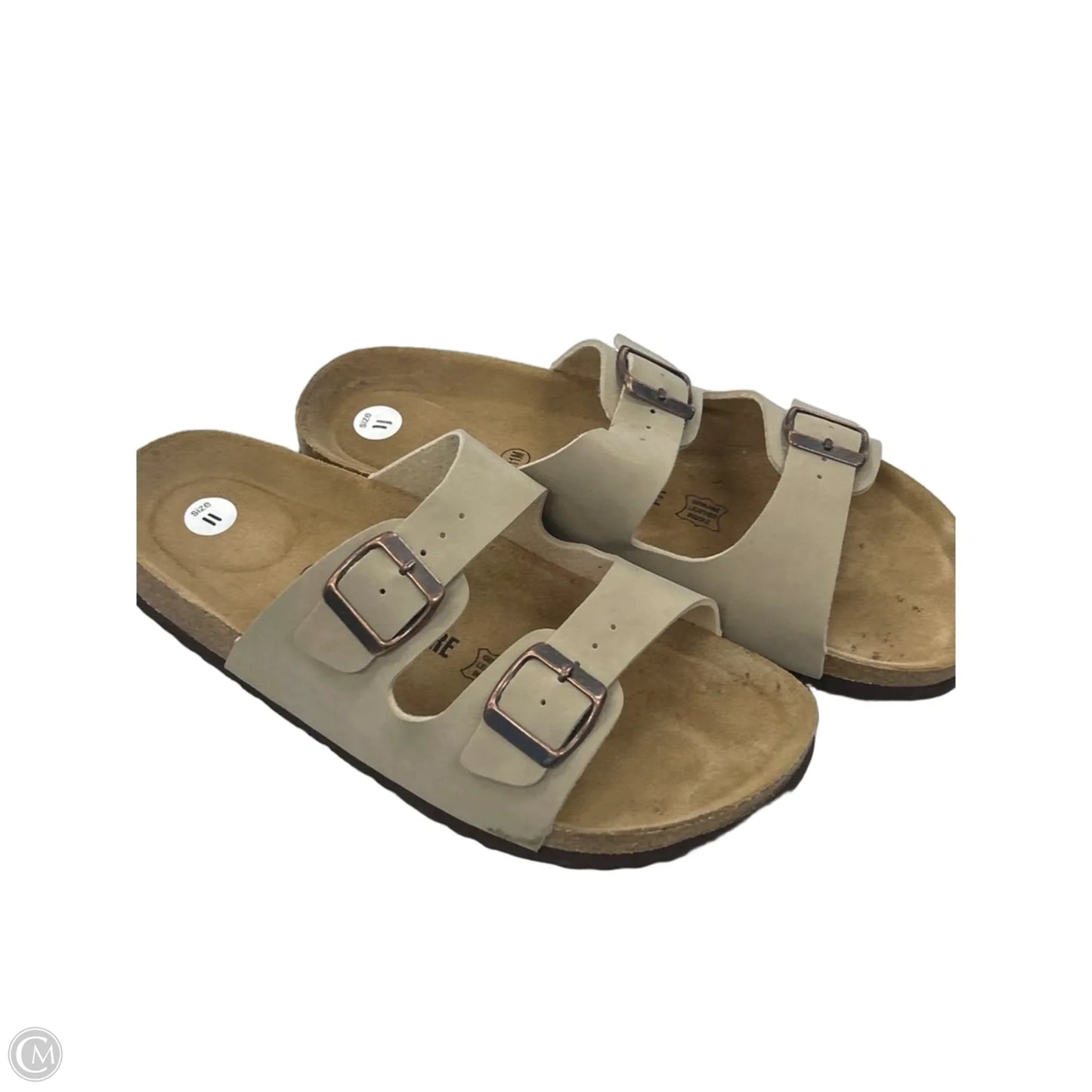 Sandals Flats By Cushionaire In Cream, Size: 11