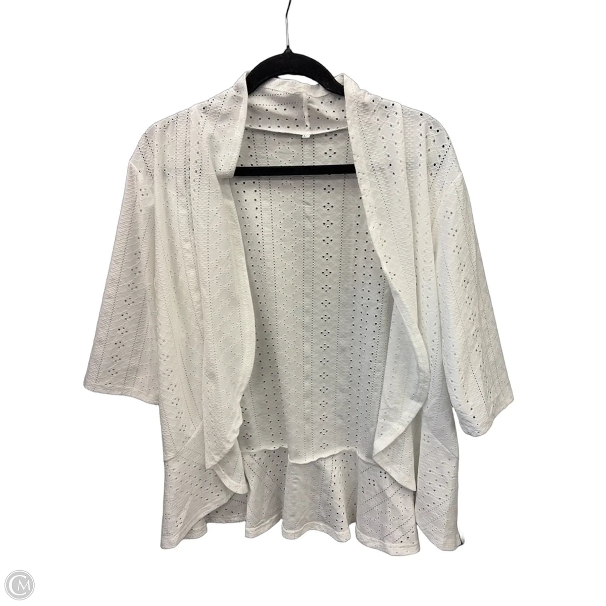 Cardigan By Clothes Mentor In White, Size: L