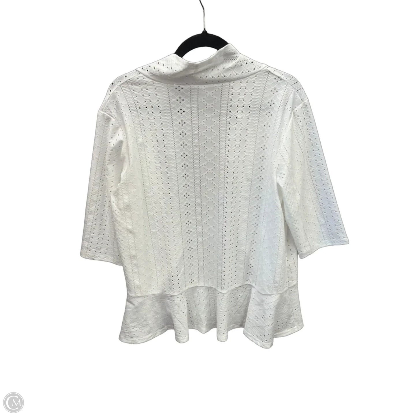 Cardigan By Clothes Mentor In White, Size: L