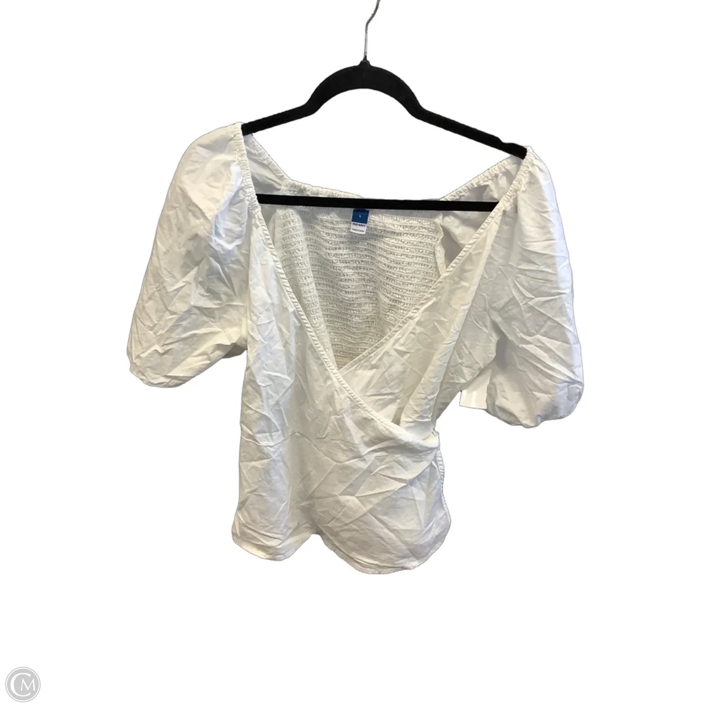 Top Short Sleeve By Old Navy In White, Size: L