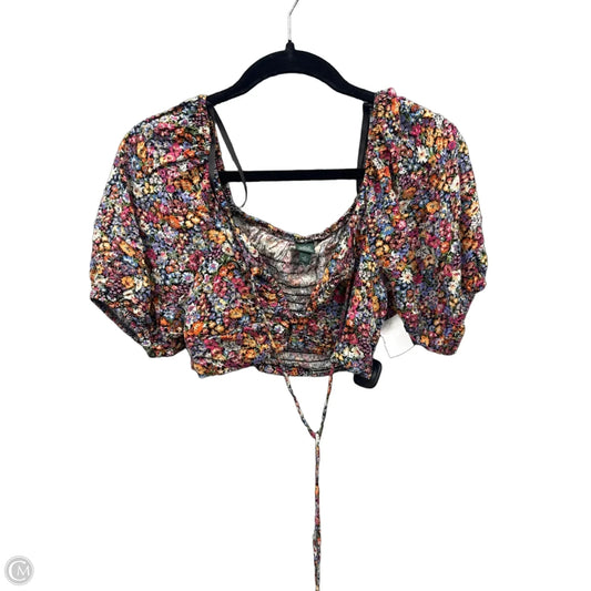 Top Short Sleeve By Wild Fable In Floral Print, Size: S