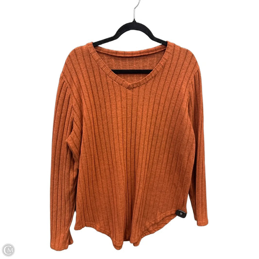 Top Long Sleeve By Clothes Mentor In Orange, Size: 2x