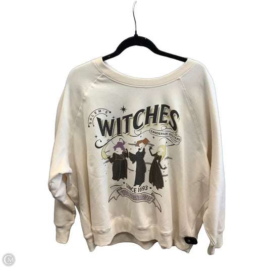 Sweatshirt Crewneck By Disney In Cream, Size: 2x