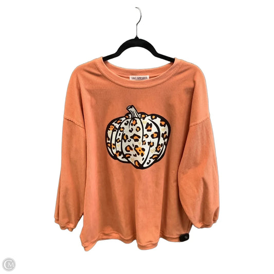 Sweatshirt Crewneck By Clothes Mentor In Orange, Size: 2x