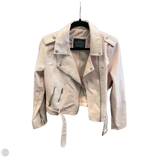 Jacket Moto By Levis In Pink, Size: M