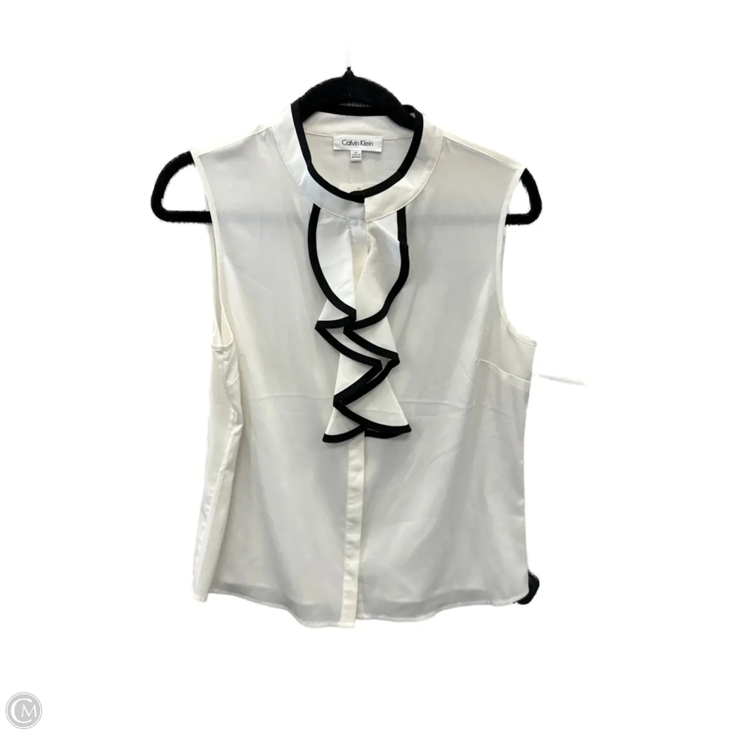 Top Sleeveless By Calvin Klein In White, Size: M