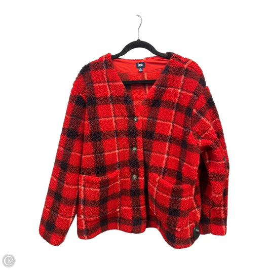 Jacket Faux Fur & Sherpa By Lee In Red, Size: Xl