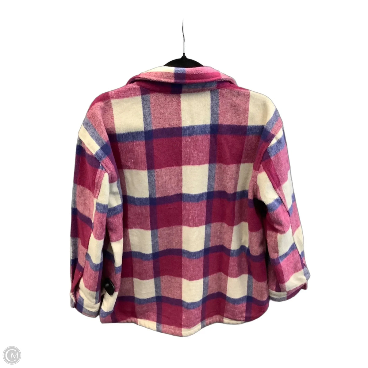 Jacket Shirt By Members Mark In Plaid Pattern, Size: M