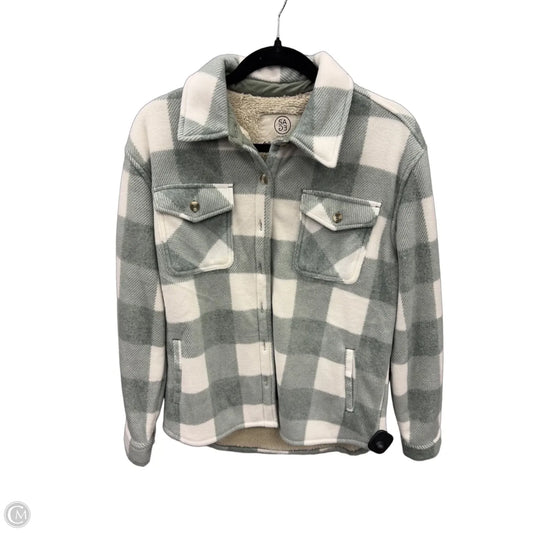 Jacket Shirt By Sage In Plaid Pattern, Size: S
