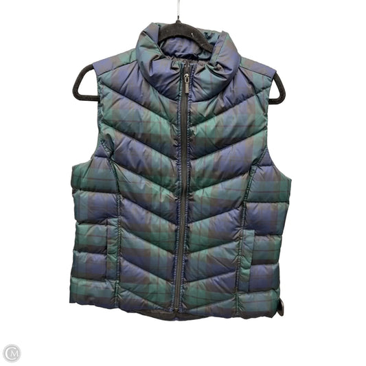 Vest Puffer & Quilted By Lands End In Blue & Green, Size: M