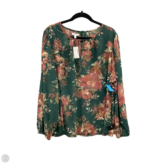Blouse Long Sleeve By Maurices In Green, Size: 2x