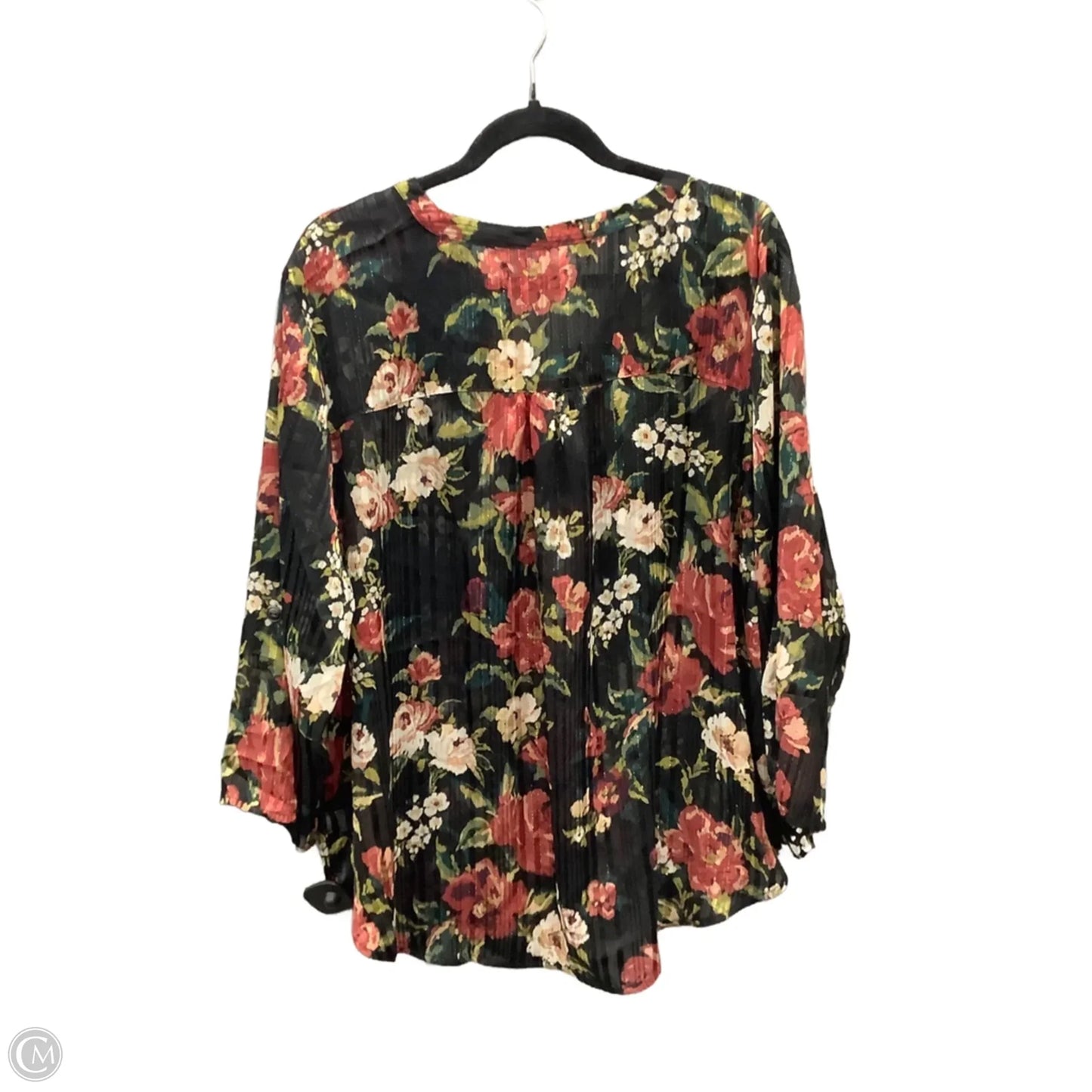 Blouse Long Sleeve By Maurices In Black, Size: 2x