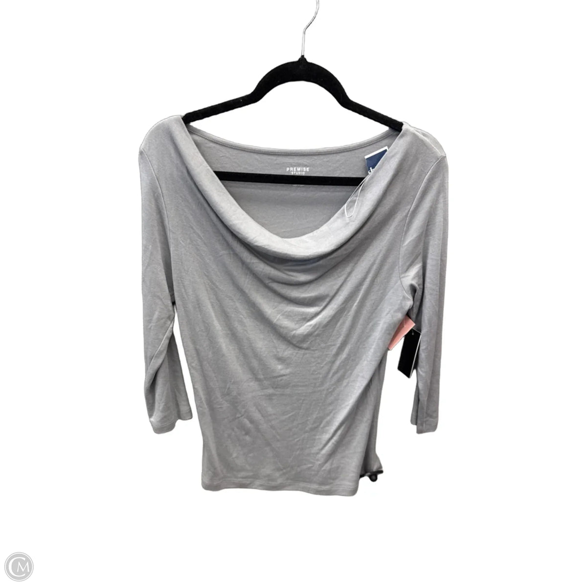 Top 3/4 Sleeve Basic By Premise Studio In Grey, Size: M