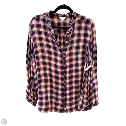 Top Long Sleeve By Terra & Sky In Purple, Size: 2x