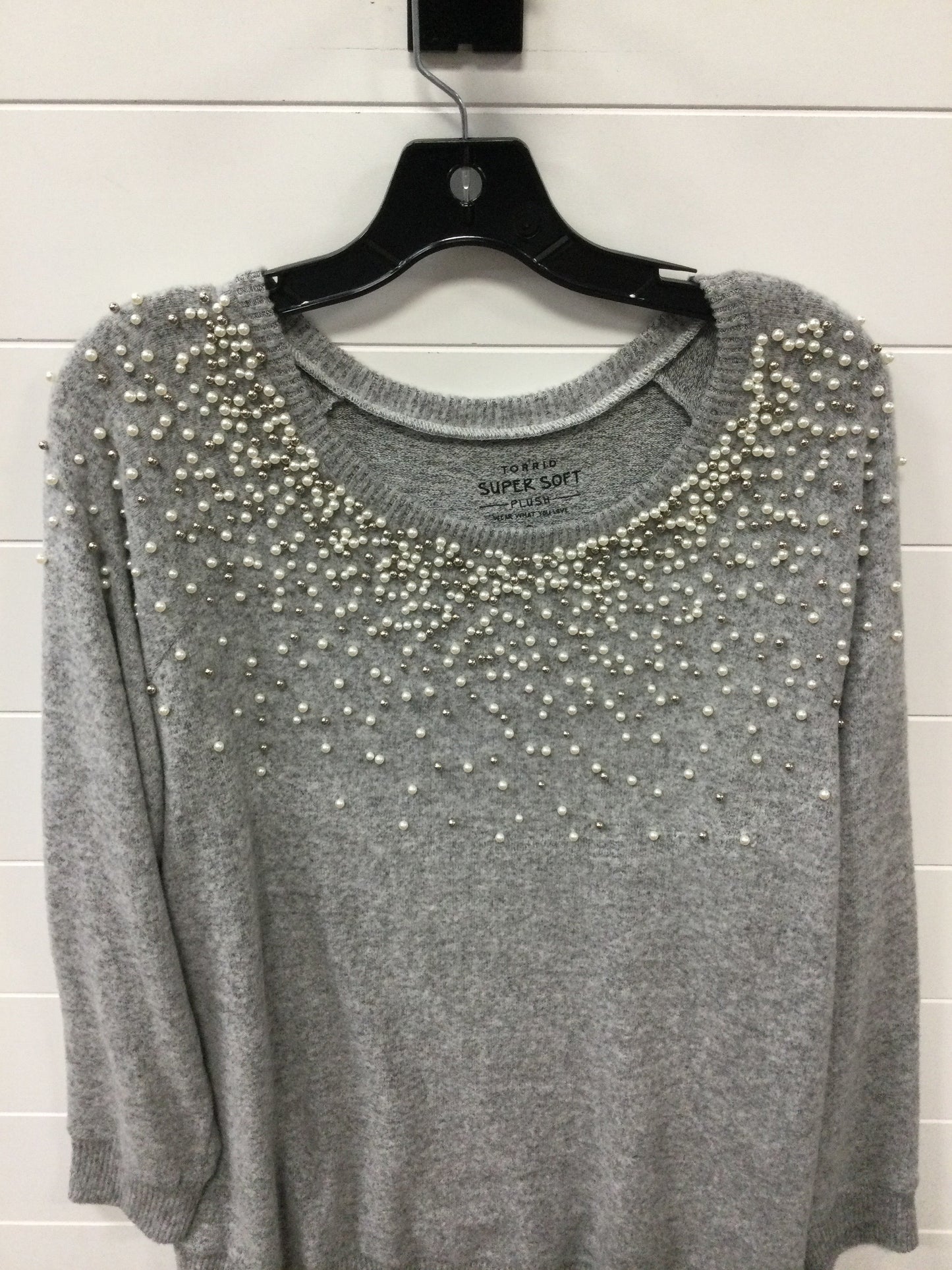 Top Ls By Torrid In Grey, Size:2X