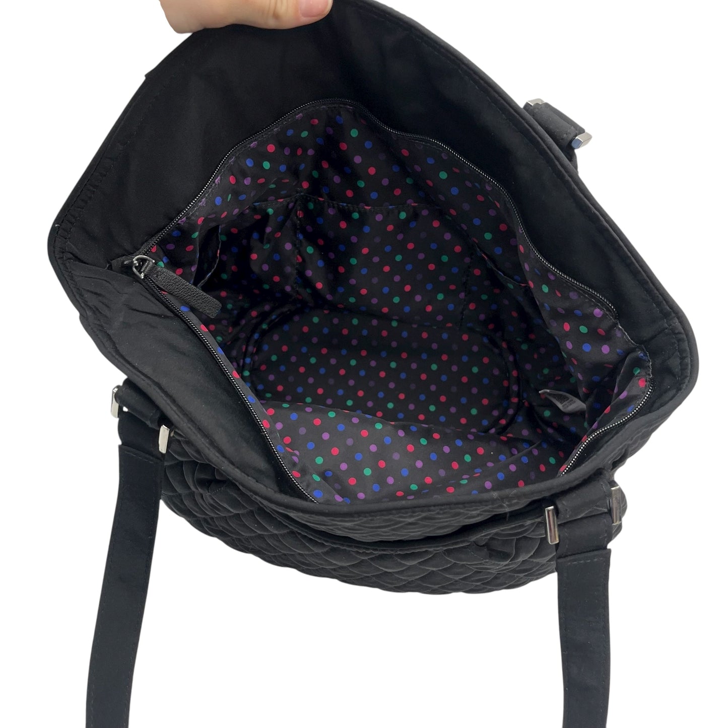 Handbag By Vera Bradley In Black, Size:Medium