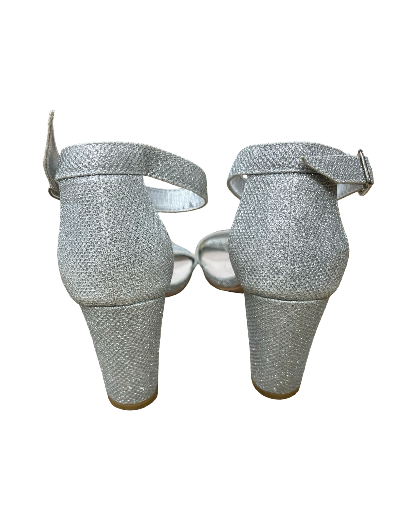 Shoes Heels Block By Clothes Mentor In Silver, Size:7