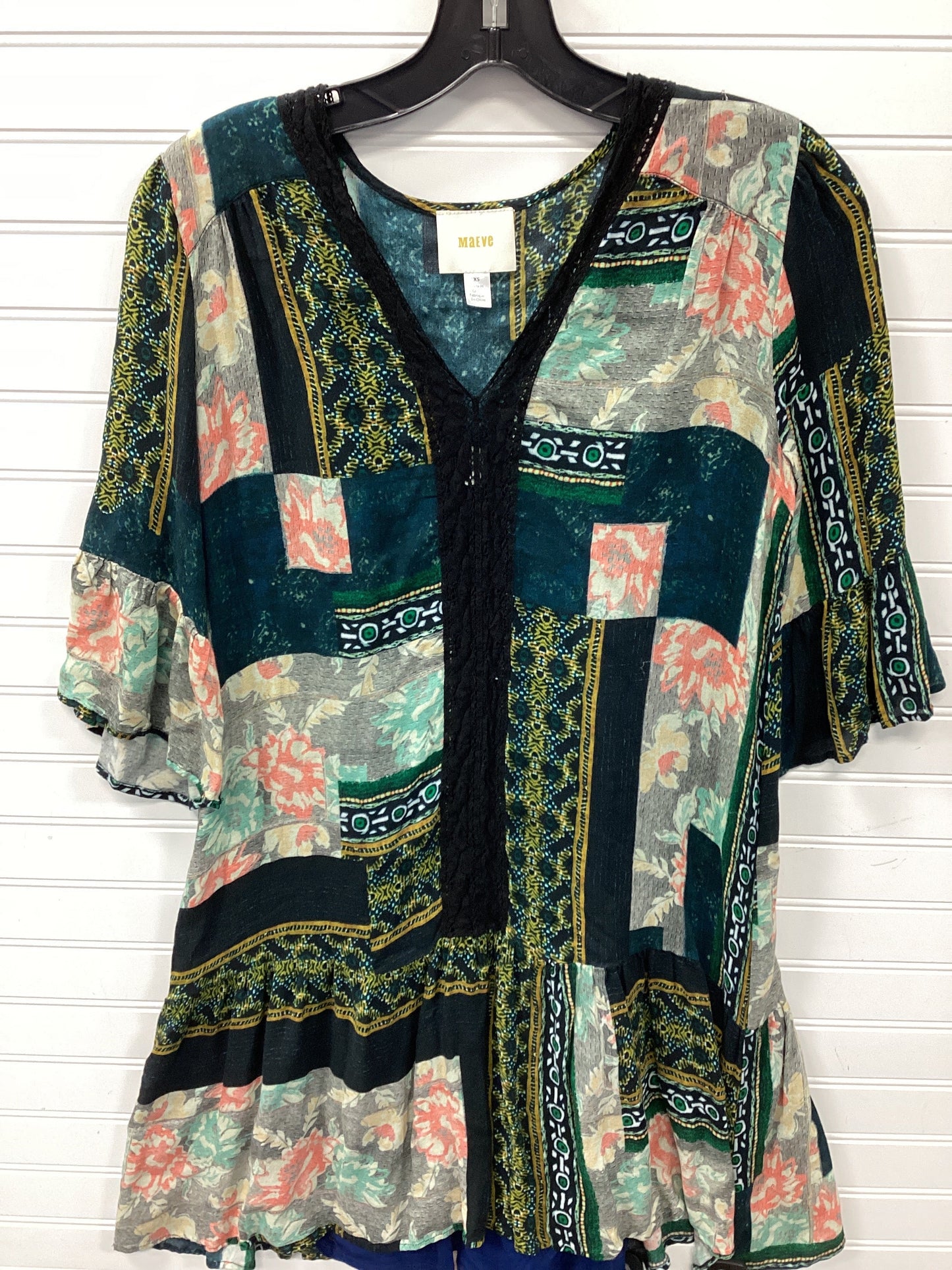 Dress Casual Midi By Maeve In Green, Size:Xs
