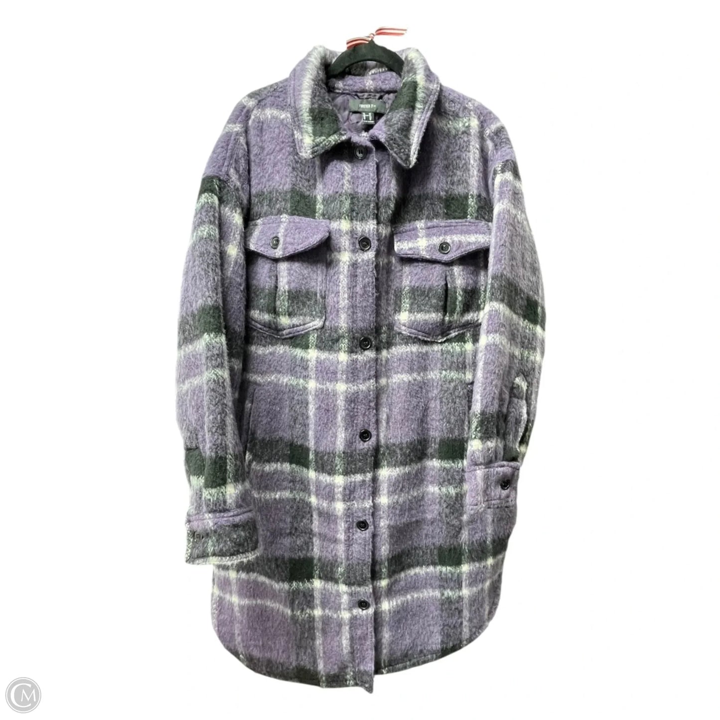 Jacket Shirt By Forever 21 In Purple, Size: 0x
