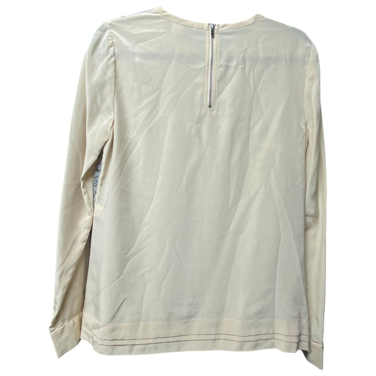 Blouse Designer By Diane Von Furstenberg In Grey & Tan, Size: 8