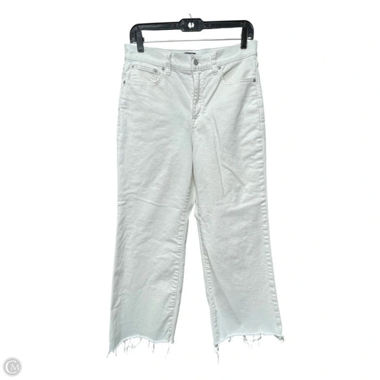 Jeans Cropped By J. Crew In White Denim, Size: 6