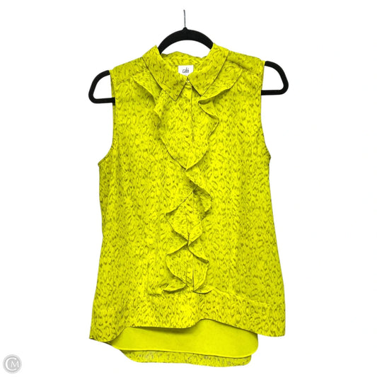 Top Sleeveless By Cabi In Yellow, Size: S