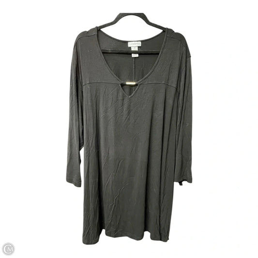 Top Long Sleeve By Catherines In Black & White, Size: 4x