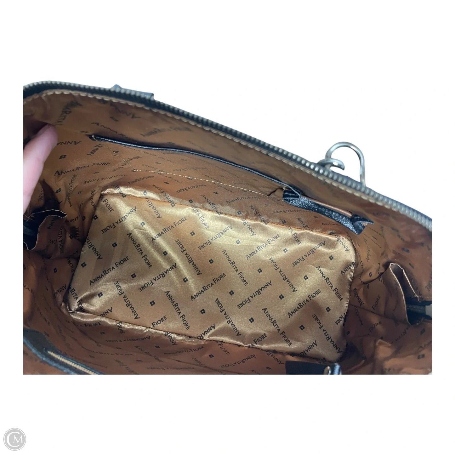 Handbag Leather By ANNA RITA FIORE, Size: Large