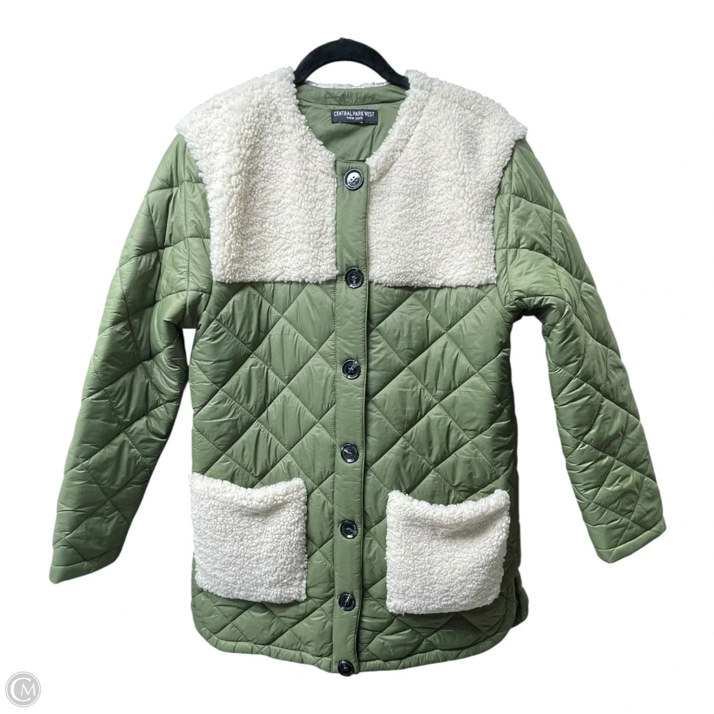 Coat Puffer & Quilted By CENTRAL PARK WEST In Green, Size: M