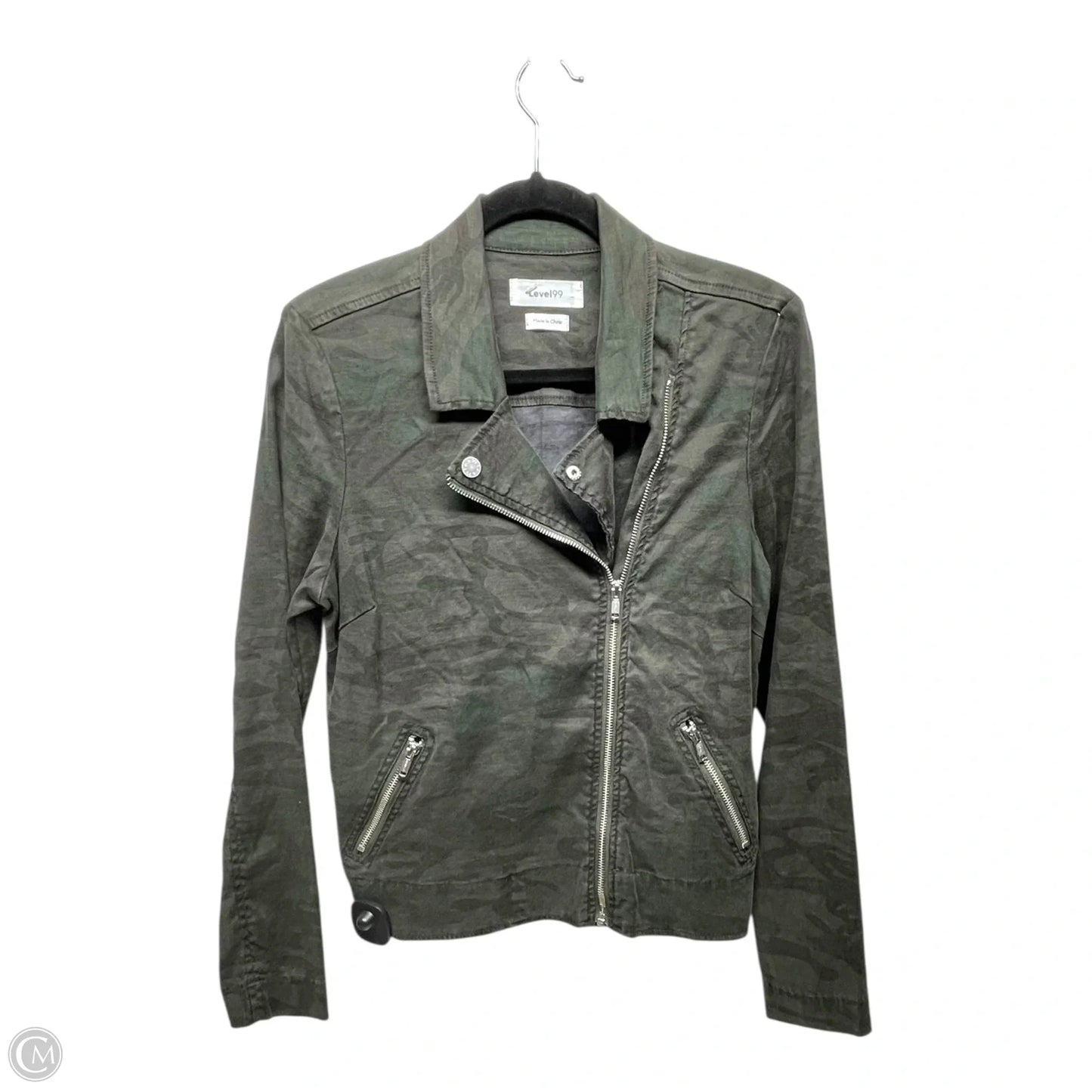 Jacket Moto By Level 99 In Camouflage Print, Size: S