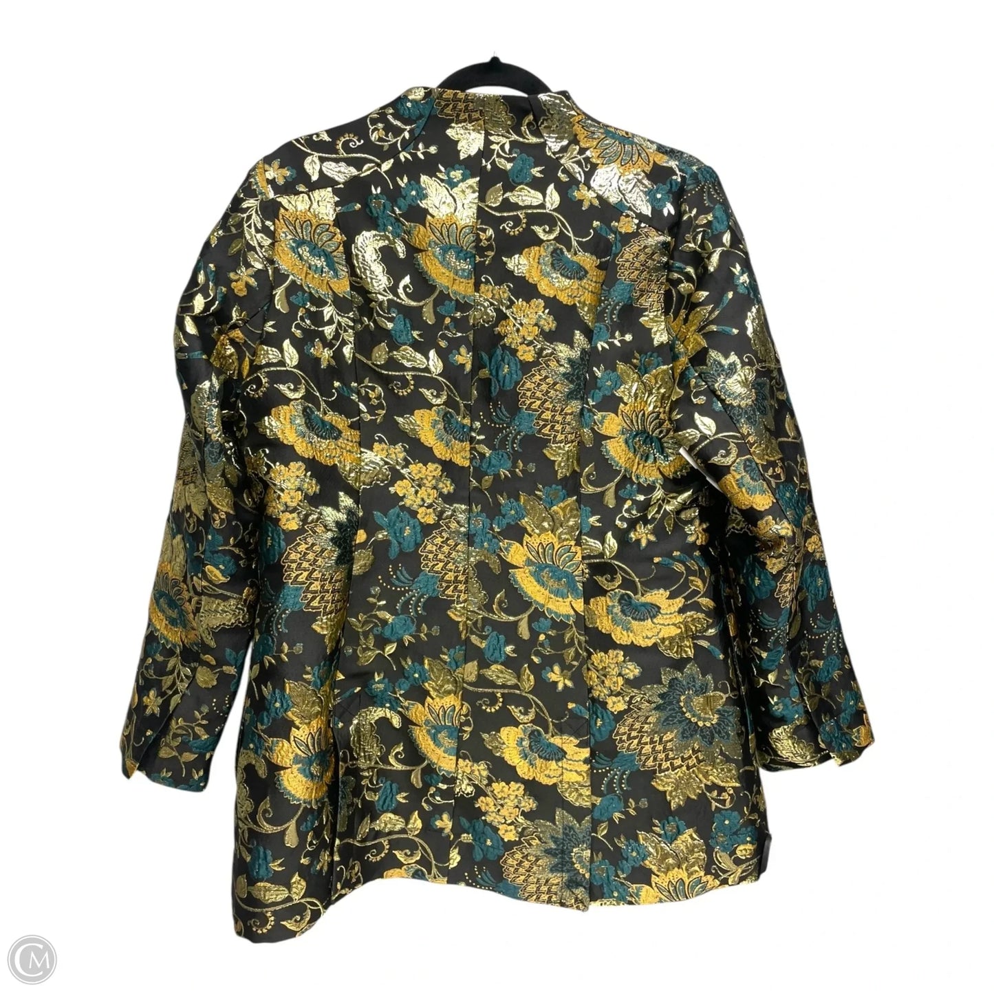 Blazer By Soft Surroundings In Black & Gold, Size: M