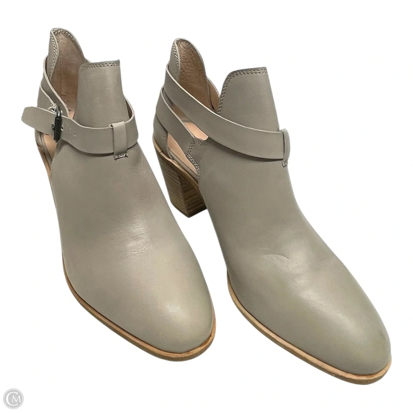 Boots Ankle Heels By Bass In Taupe, Size: 9.5