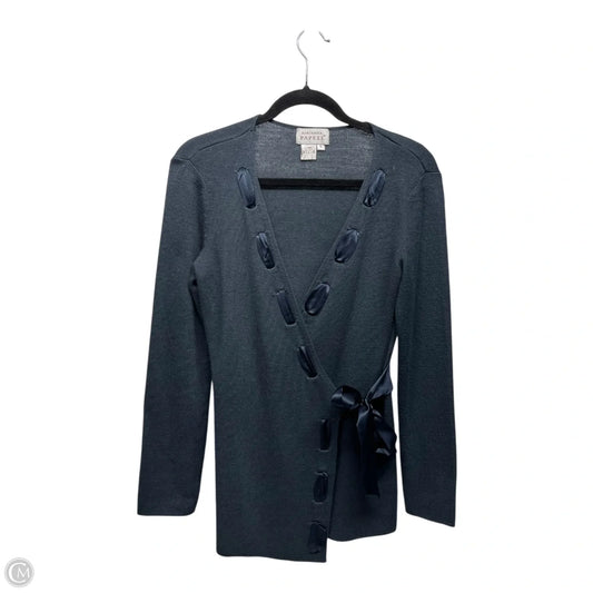 Sweater Cardigan By Adrianna Papell In Teal, Size: S