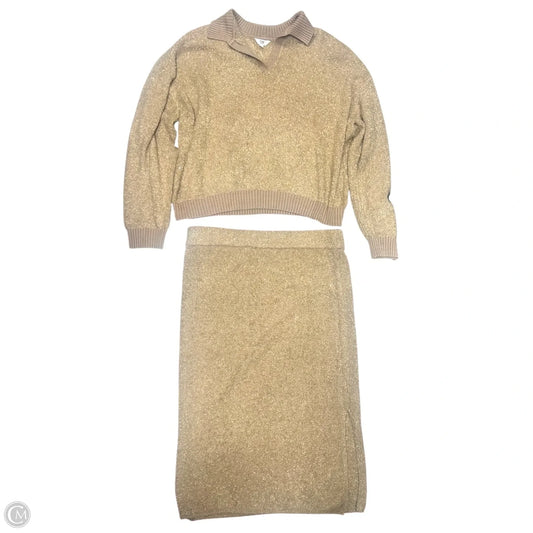 Skirt Set 2pc By ascot & hart In Brown, Size: Xl