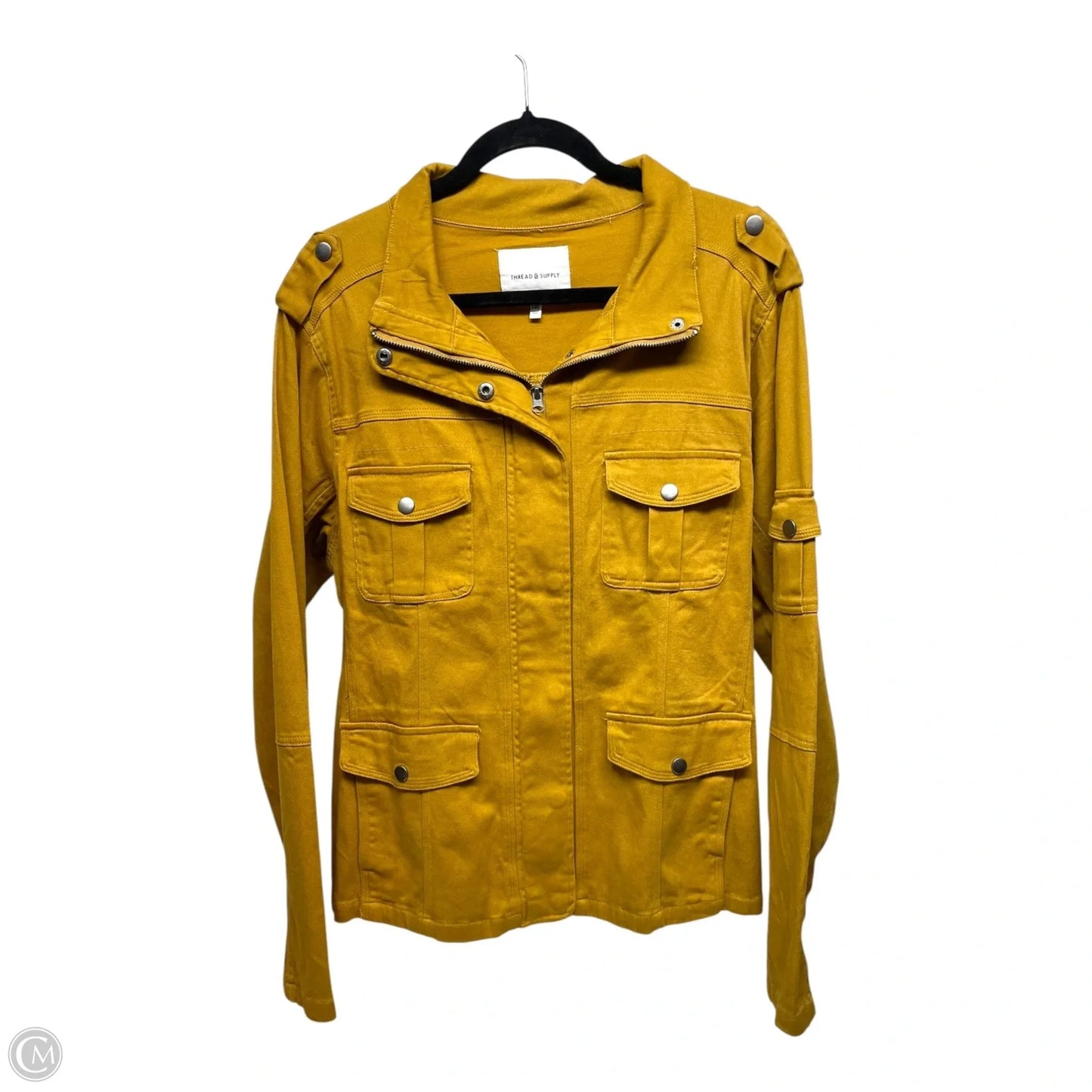 Jacket Denim By Thread And Supply In Gold, Size: 1x