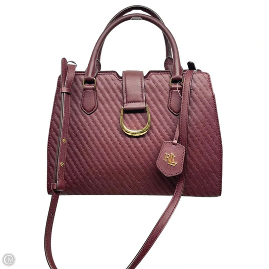 Handbag Leather By Lauren By Ralph Lauren, Size: Medium