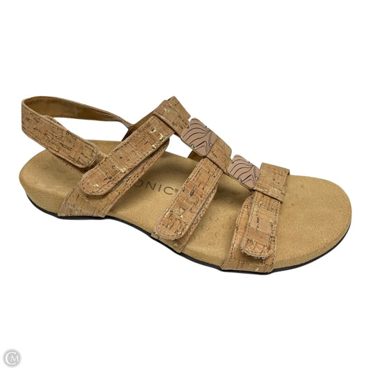 Sandals Flats By Vionic In Tan, Size: 8.5
