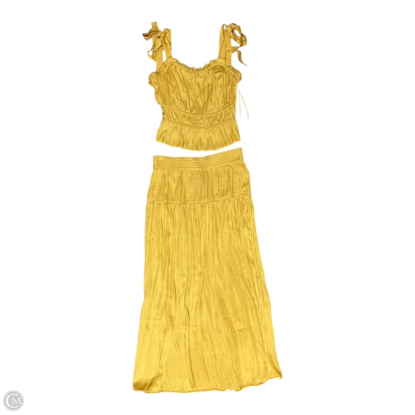 Skirt Set 2pc By Rachel Zoe In Gold, Size: Xs