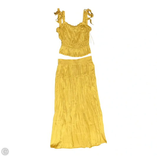 Skirt Set 2pc By Rachel Zoe In Gold, Size: Xs