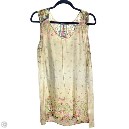 Tunic Sleeveless By Johnny Was In Cream, Size: M