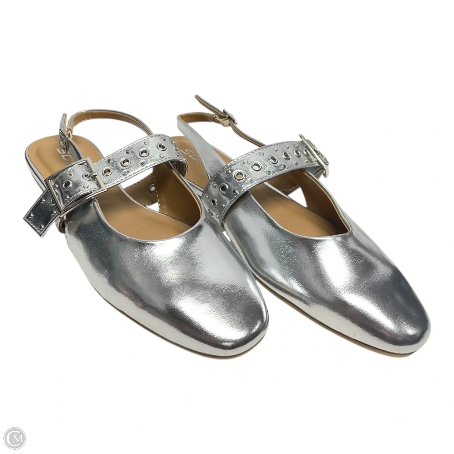Shoes Flats By Soda In Silver, Size: 6.5