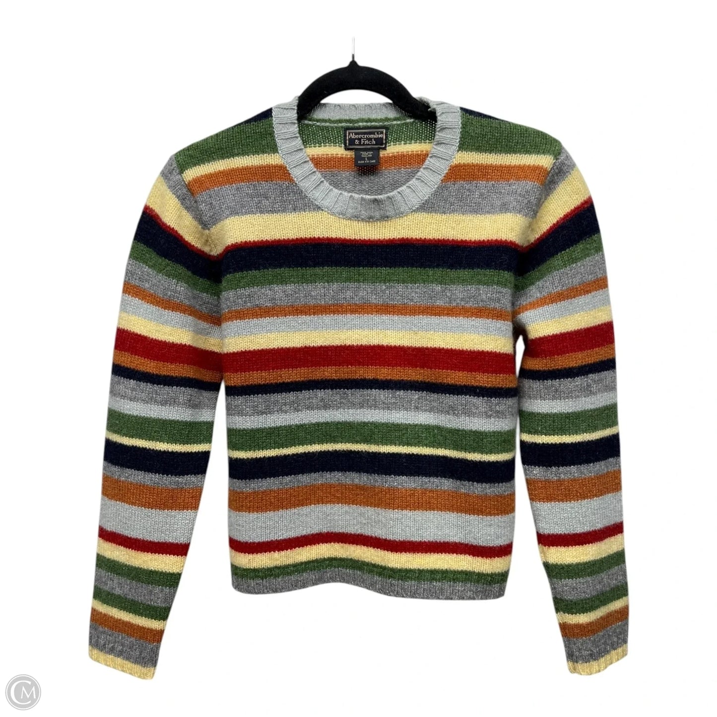 Sweater By Abercrombie And Fitch In Striped Pattern, Size: M