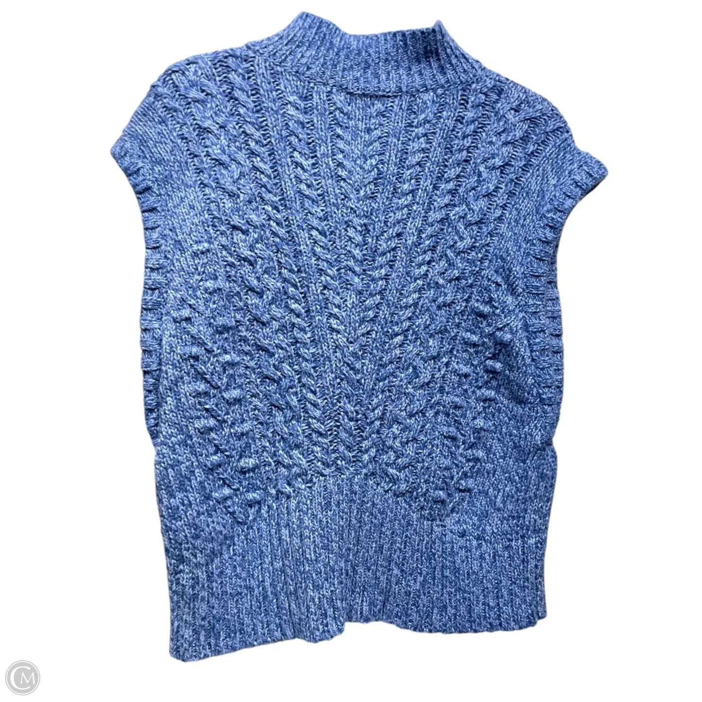 Sweater Short Sleeve By Talbots In Blue, Size: M