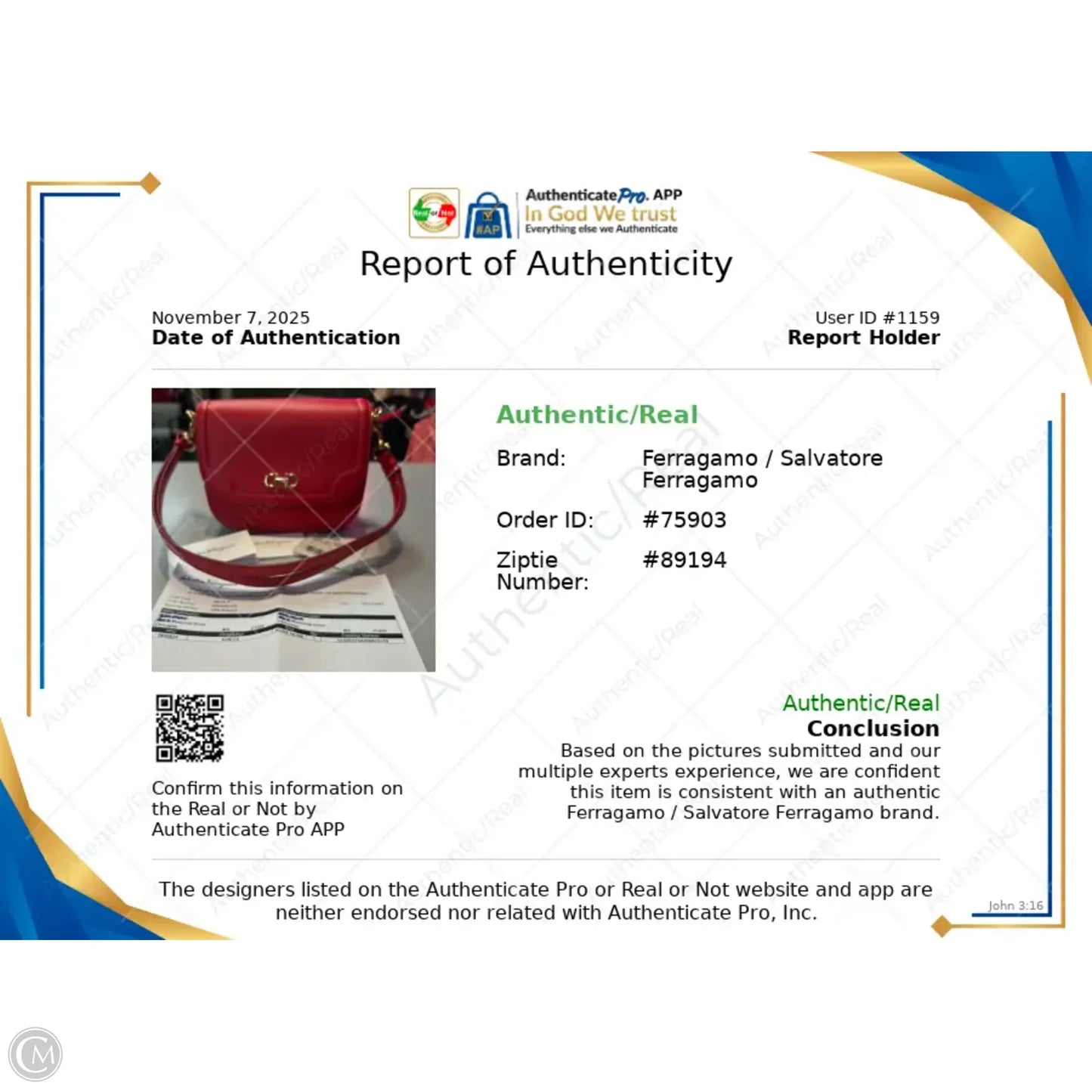 Handbag Luxury Designer By Ferragamo, Size: Small