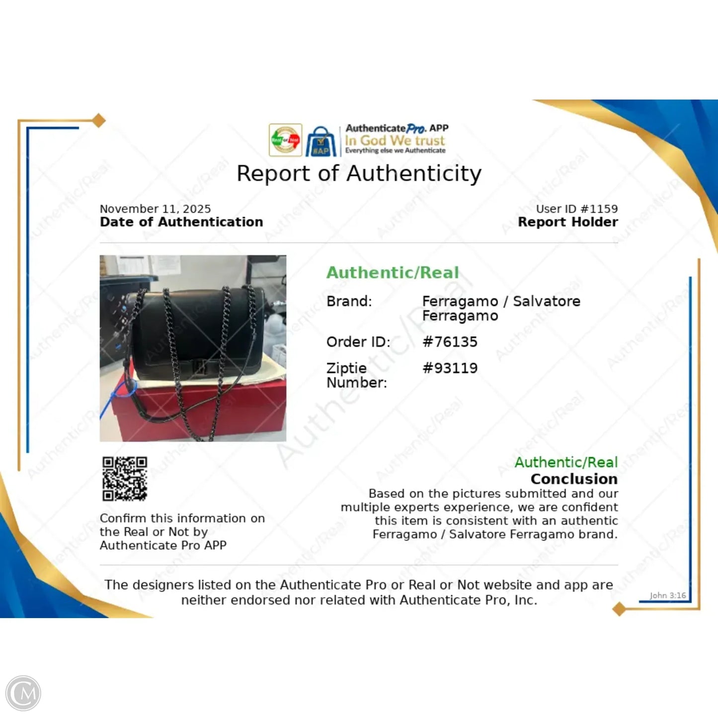 Handbag Luxury Designer By Ferragamo, Size: Medium