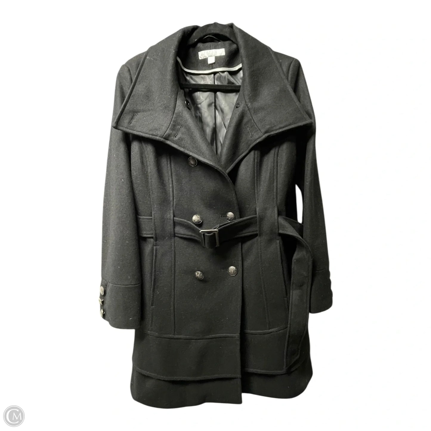 Coat Wool By New York And Co In Black, Size: L